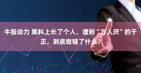 牛股动力 黑料上长了个人，遭到“万人厌”的于正，到底做错了什么？